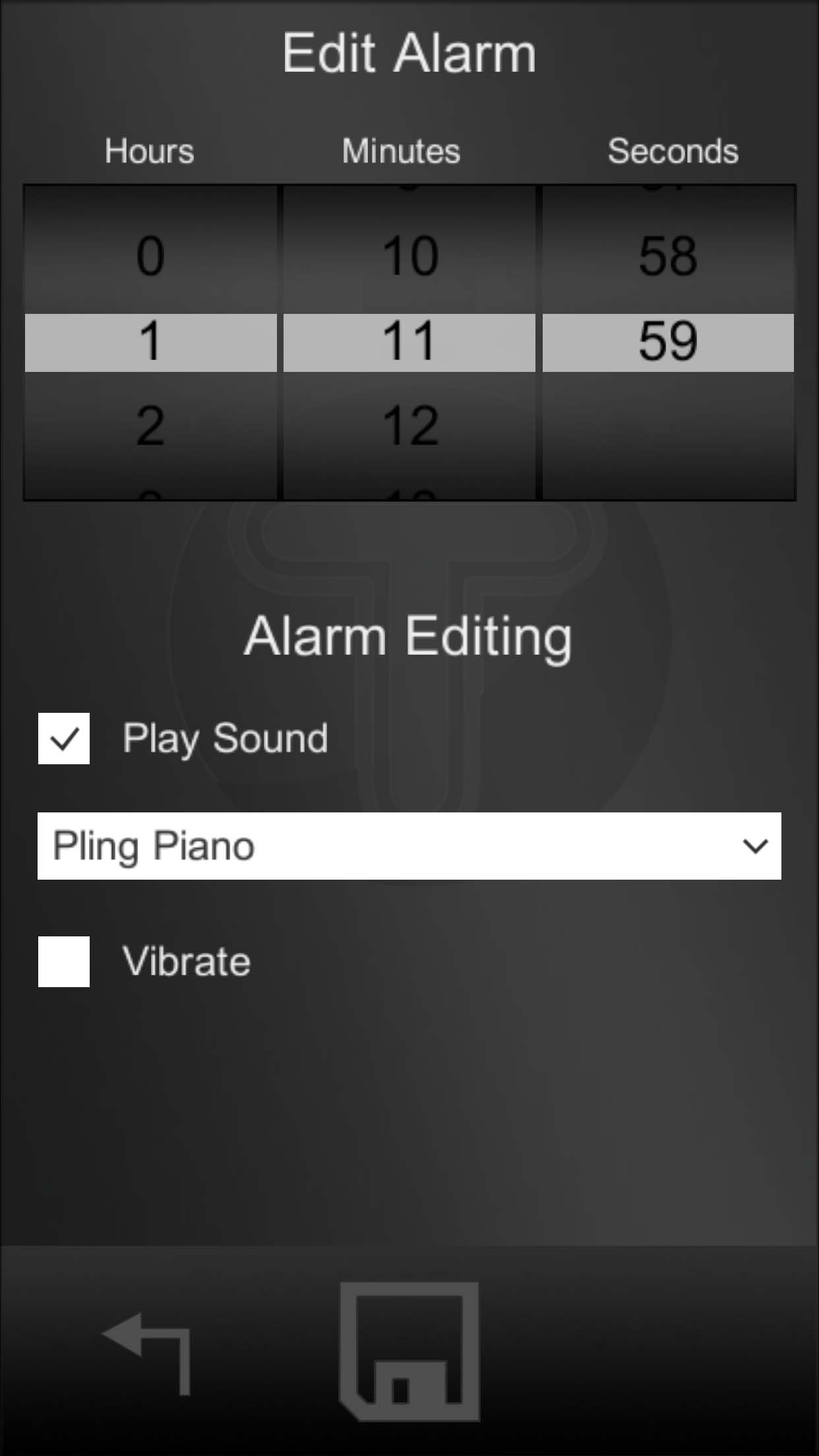 Alarm Edit